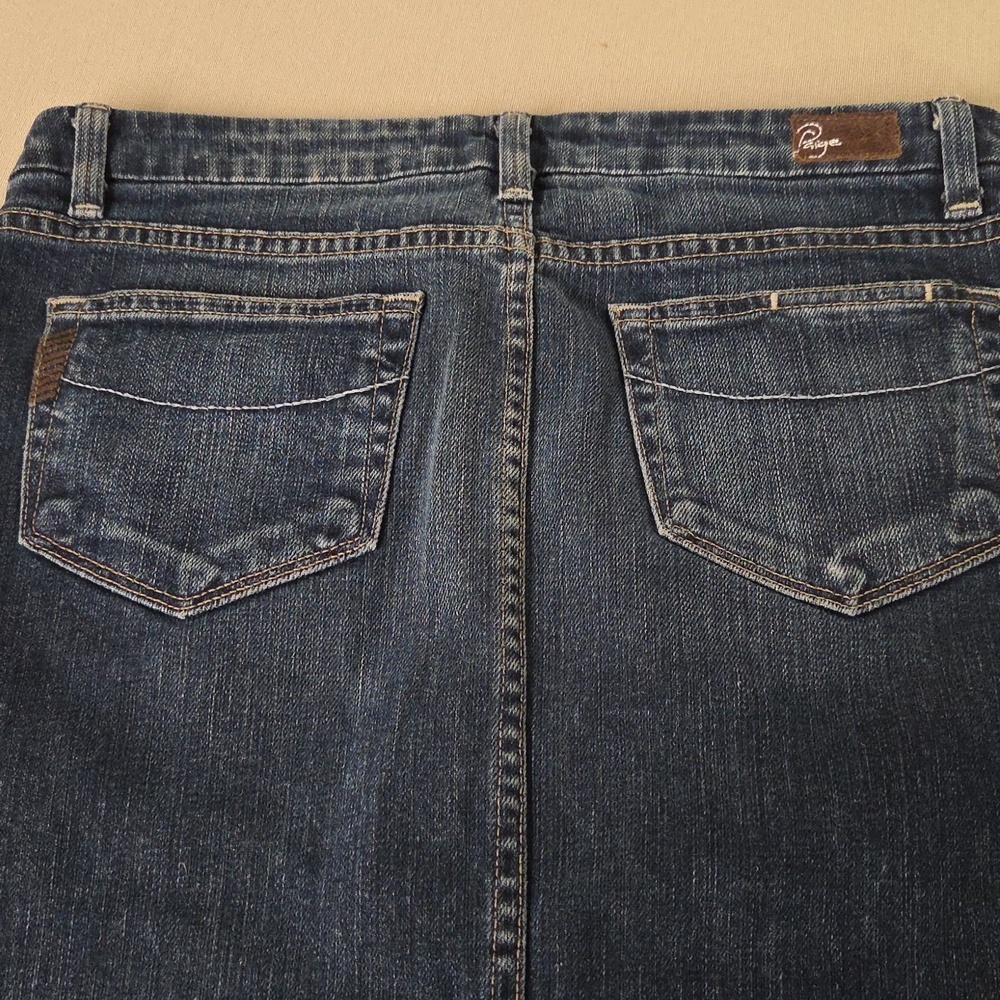 PAIGE Women's Dark Blue Denim Skirt Size 27 - Picture 7 of 7